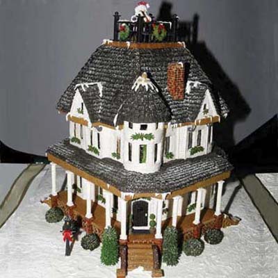 shingle-style gingerbread house inspired by a real home in new bern, north carolina