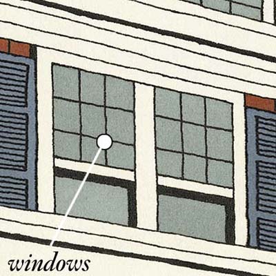 windows control the amount of sunlight and air entering a room