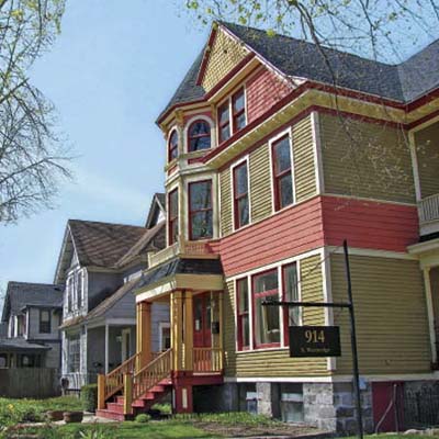 an old Victorian in The Vine neighborhood, Kalamazoo, Michigan