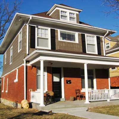 an Arts and Crafts house in the Southmoreland Neighborhood, Kansas City, Missouri