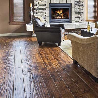 floors with these factory-made patinas have a vintage look that masks dents and dings