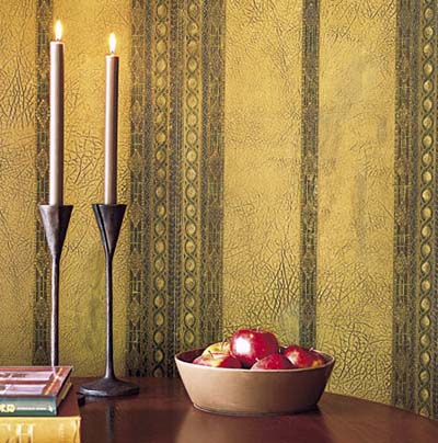 Uncovered authentic wall covering