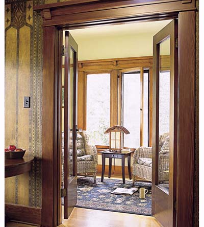 Restored French doors