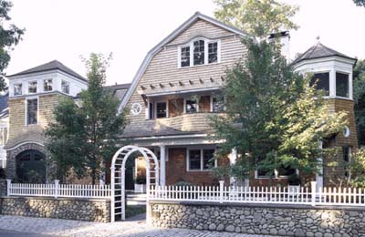 new Shingle-style house exterior