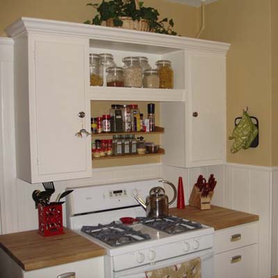 a remodeled kitchen stove area