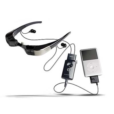 personal media viewing device looks like a pair of glasses