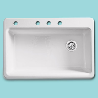 Cast-iron kitchen sink