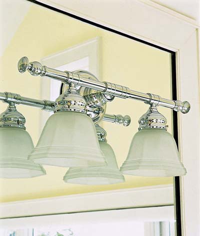 Mirror with sconces
