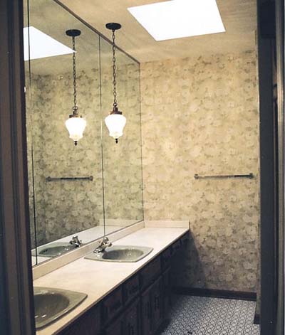 Before shot previous to new vintage bathroom