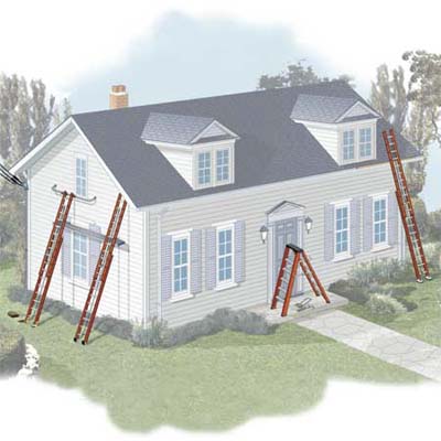 setting up a ladder correctly is an important first step to safety