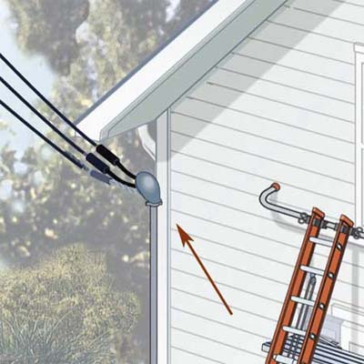 always look overhead for wires before you carry or set up a ladder