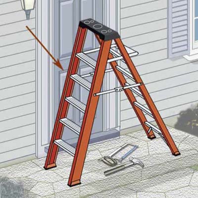 check that any supports/braces beneath treads are intact