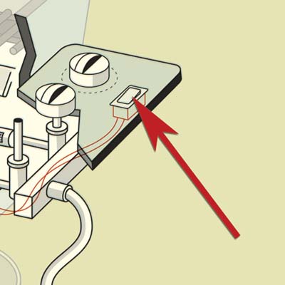 illustration of grill parts highlighting the ignition