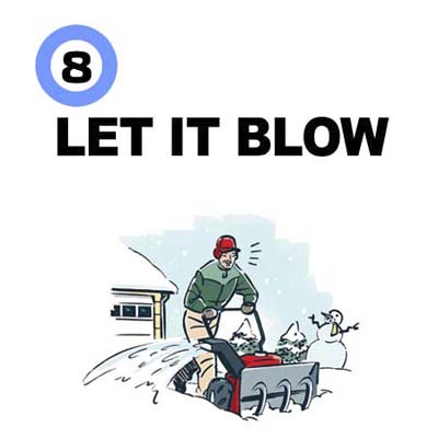 a snowblower is the quickest way to clear large flat areas