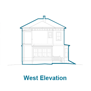 West Elevation of the Arlington Italianate TOH TV House Project