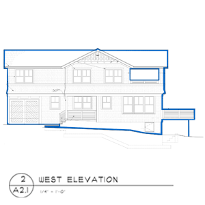 barrington beach house west elevation