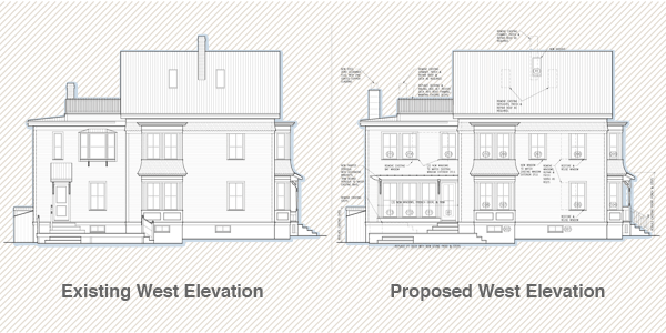 Cambridge House West Elevation