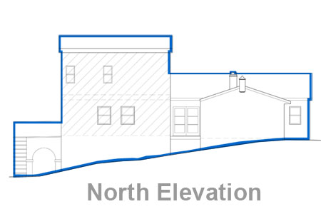 los angeles house north elevation