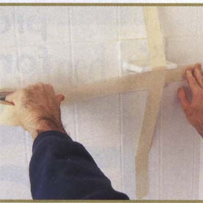 Secure dish with masking tape until glue dries