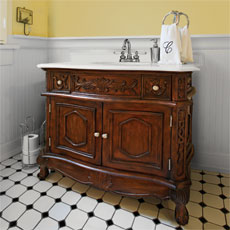 vintage-look dresser vanity