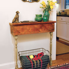table made with staircase spindles