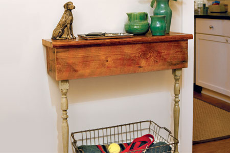 table made with staircase spindles