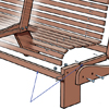 close up on spacers for front and sides of bench