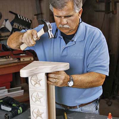 attach molding, sand and paint