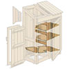 build a floor and shelves