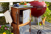 turn planters into a grilling station