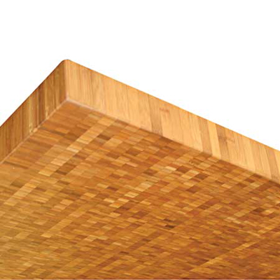 bamboo is a sustatinable wood source that works best when oriented with the end grain showing