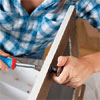 adding the door pull to outside of cabinet