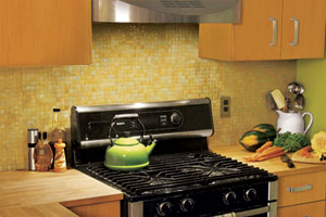 fully installed tile backsplash