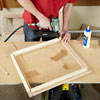 Mark Powers building the face frame of a dog crate