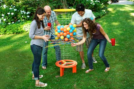 group of people playing shishkaball