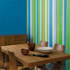 vertical stripes painted to liven up a roomHow to Paint a Striped Wall