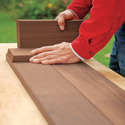 positioning the batten on the edge of the board with a spacer