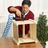 Mark Powers installing a support for the bottom of the x-mas tree box stand