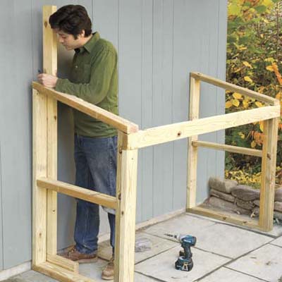 ... Back Crosspiece Supports | How to Build a Trash Shed | This Old House
