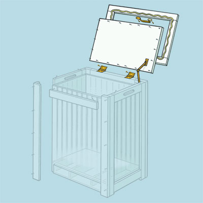assemble and attach lid to build a wood hamper