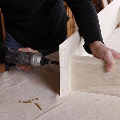 assembling the cabinet's frame
