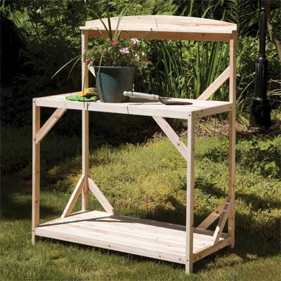 a potting bench made by Jack-Post Corp.
