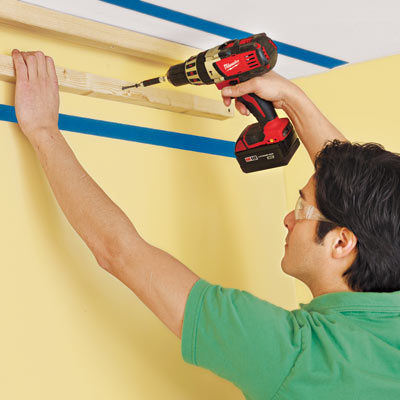 attaching the cleats for three-piece crown molding