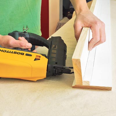 assembling the soffit and fascia for three-piece crown molding