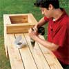 Install the Seat Boards to make a planter bench