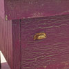 a kitchen island with faux crackle