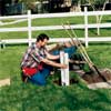dig a foundation for the anchor to install an in-ground flagpole