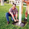 install the pole to complete an in-ground flagpole