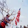 t o h master carpenter norm abram raising an in-ground flagpole
