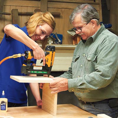 tom silva and reader assembling base and back for magazine file
